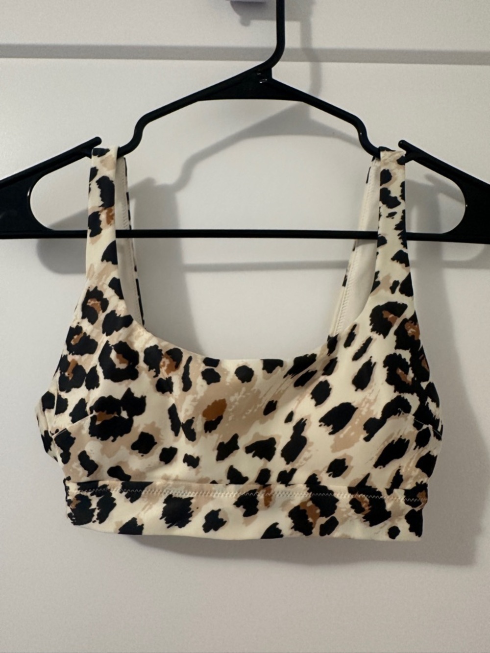 Aerie Scoop Bikini Top Leopard Print Size XS Women’s